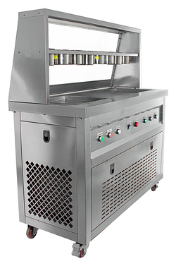 Фризер для жареного мороженого Foodatlas KCB-2F (контейнеры, световой короб, стол для топпингов, 2 компрессора)
