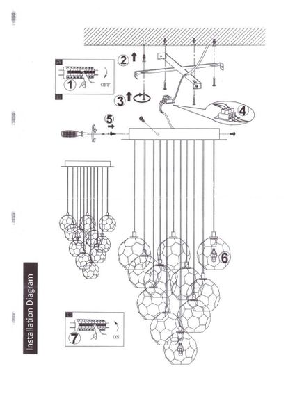 Подвесная люстра Imperium Loft Round Cluster 84597-22