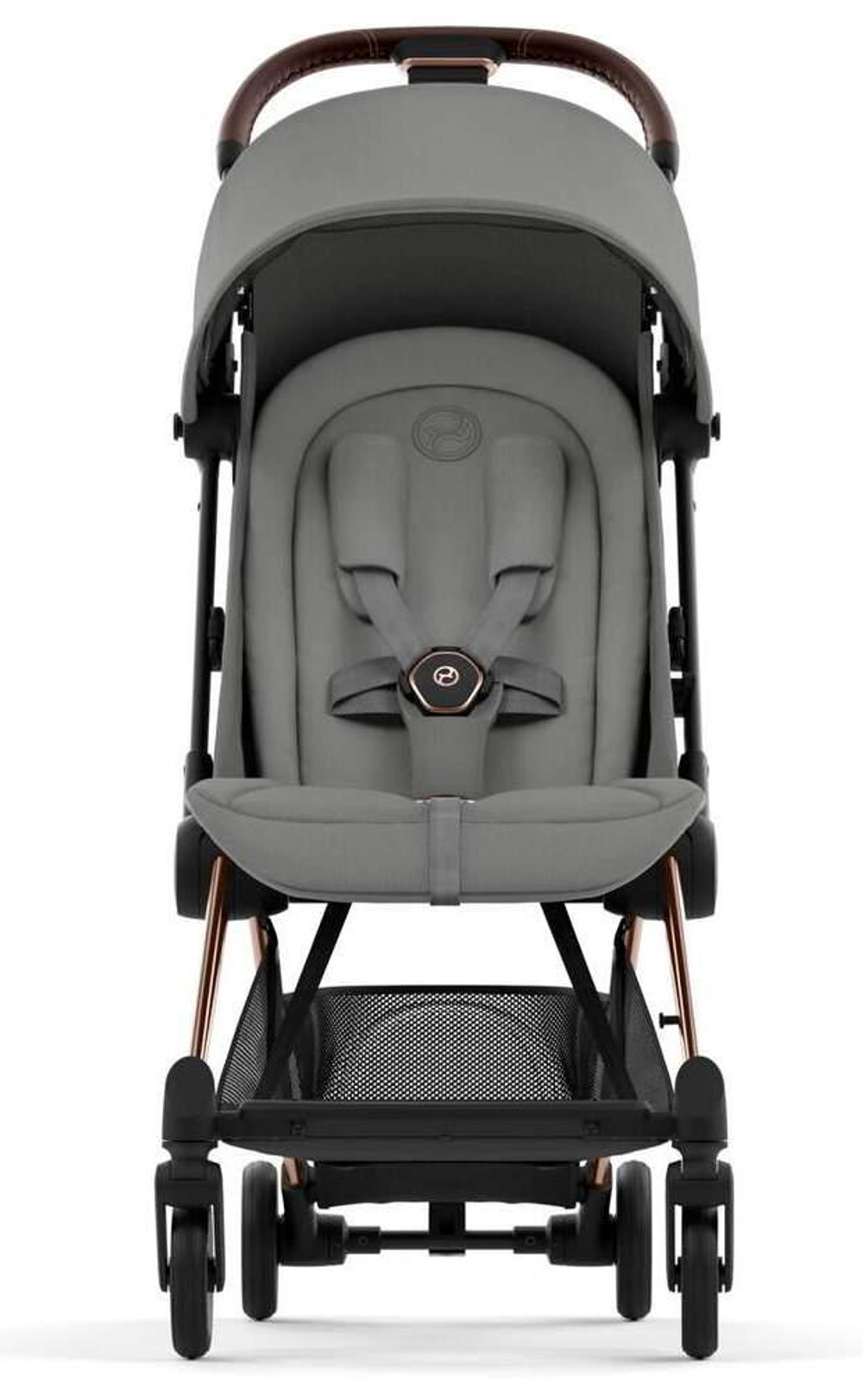 Прогулочная коляска Cybex Coya Mirage Grey с дождевиком и бампером/Rosegold 522005603