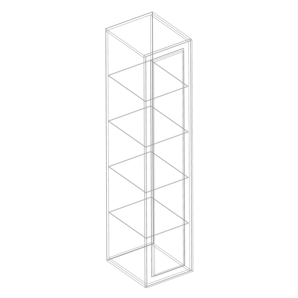 Пенал надстройка с полками "Тефия"