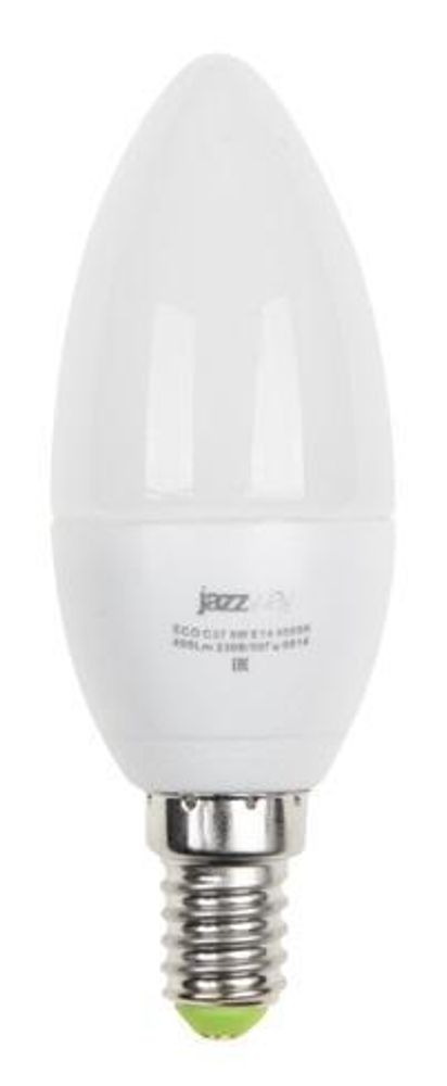 Лампа светодиодная PLED-ECO 5Вт C37 свеча матовая 4000К нейтр. бел. E14 400лм 230В 50Гц JazzWay 1036865A Лампа светодиодная PLED-ECO 5Вт C37 свеча матовая 4000К нейтр. бел. E14 400лм 230В 50Гц JazzWay 1036865A