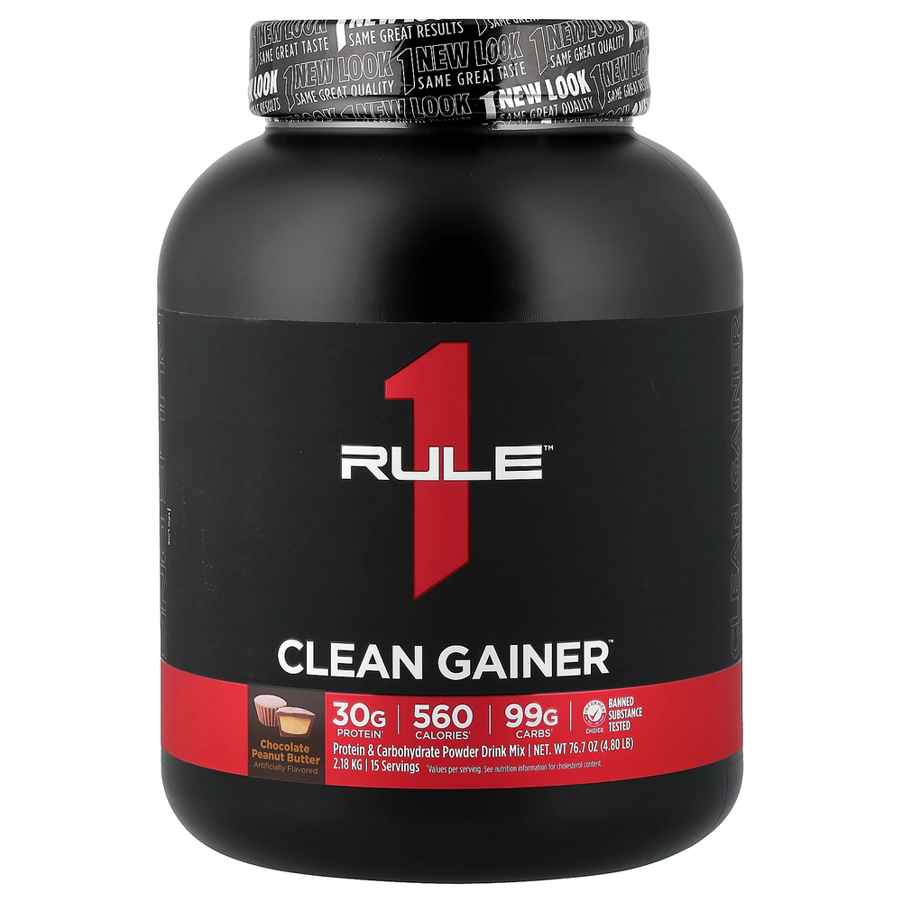 Rule One Proteins, Clean Gainer, со вкусом шоколада и арахисовой пасты, 2,18 кг (4,80 фунта)