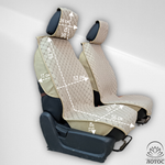 Универсальная накидка с боками на весь салон Велюр Звезда в бежевом цвете