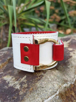 Браслет широкий кожаный