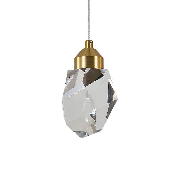 Подвесной светодиодный светильник Indigo Crystal 12053/1P Brass V000132L