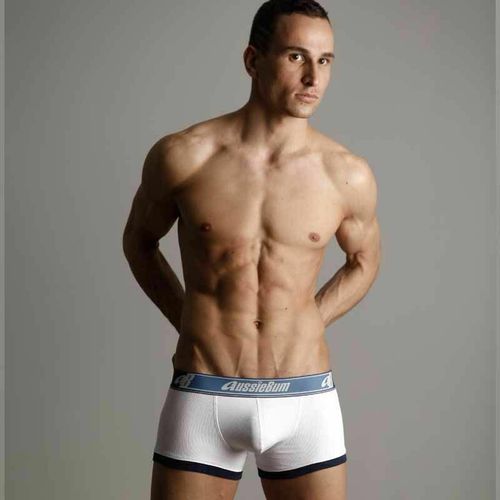 Мужские трусы хипсы белые Aussiebum Flex White AB00074