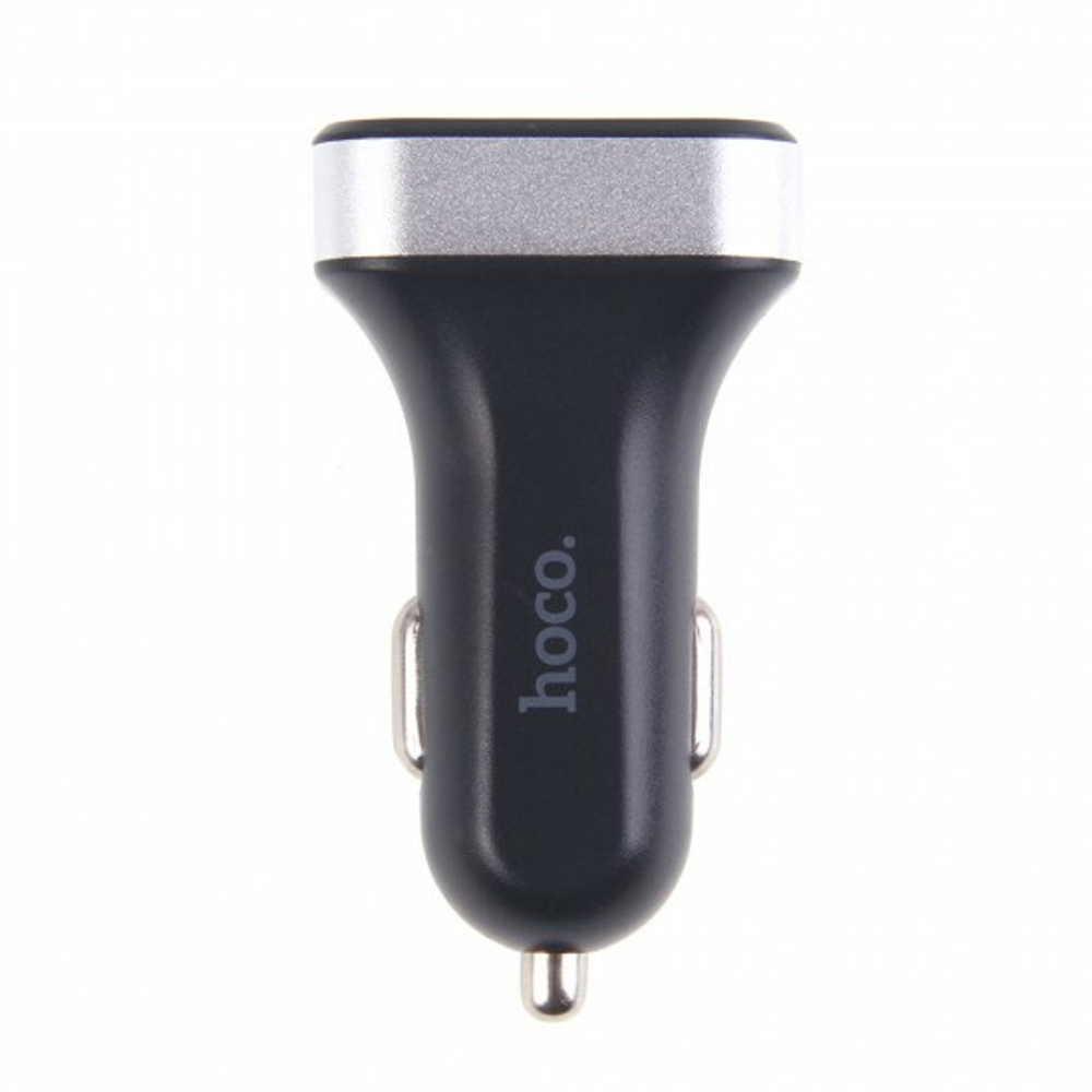 Автомобильный адаптер Hoco Z3 на 2 USB с LCD дисплеем, 012143 Черный