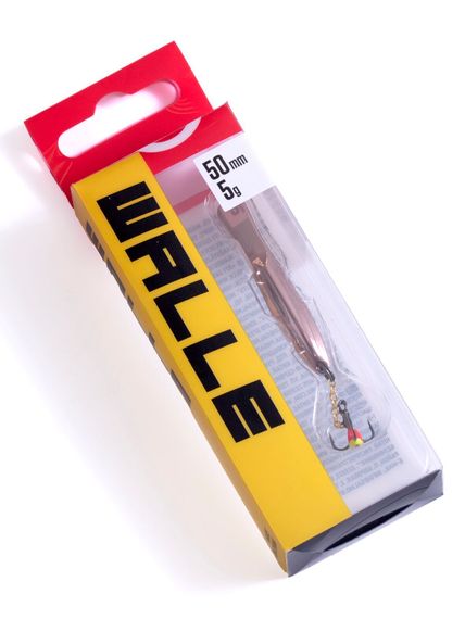 Блесна вертикальная зимняя Lucky John WALLE с цепочкой и тройником  50мм CS блистер