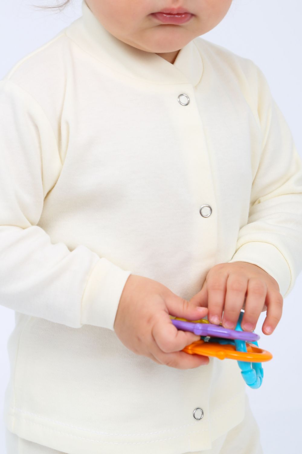 Набор ясельных кофточек интерлок 2шт голубой+бежевый арт. КФ-И/1 Натали (Акция)