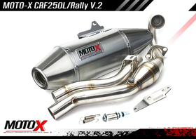 Full Exhaust System for Honda CRF250L-M-Rally (2012-2020). Made in Thailand. MOTO-X V.2