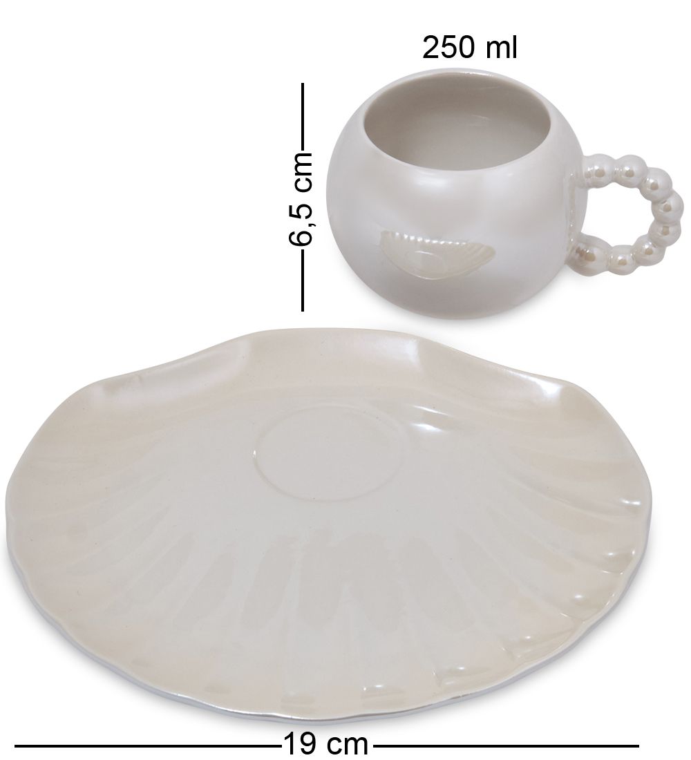 MUG-425/3 Чайная пара «Ракушка»