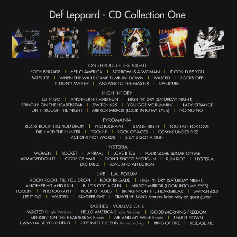 Def Leppard / CD Box Set Volume One (6CD+CD Single)