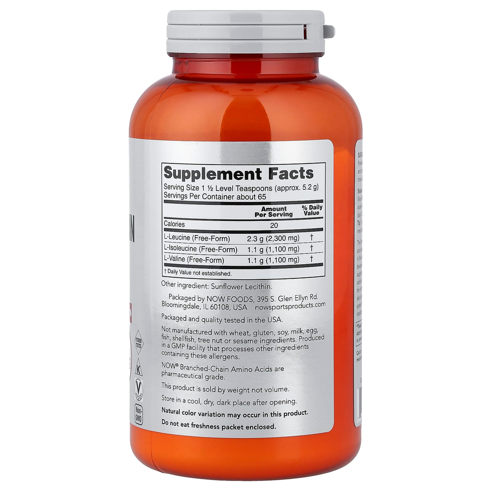NOW Foods, Sports, аминокислотный порошок с разветвленной цепью, 12 унций (340 г)