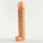 Насадка на пенис Sitabella Okoto с втулкой, телесная, 16 см