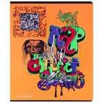 Тетрадь 48л., А5, клетка, Проф-Пресс "Искусство урбана" , скрепка, мелованный картон, soft touch, пантонная печать, 5 дизайнов