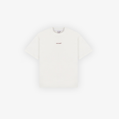 Футболка UNIFORM Heavy minilogo молочный/бордовый