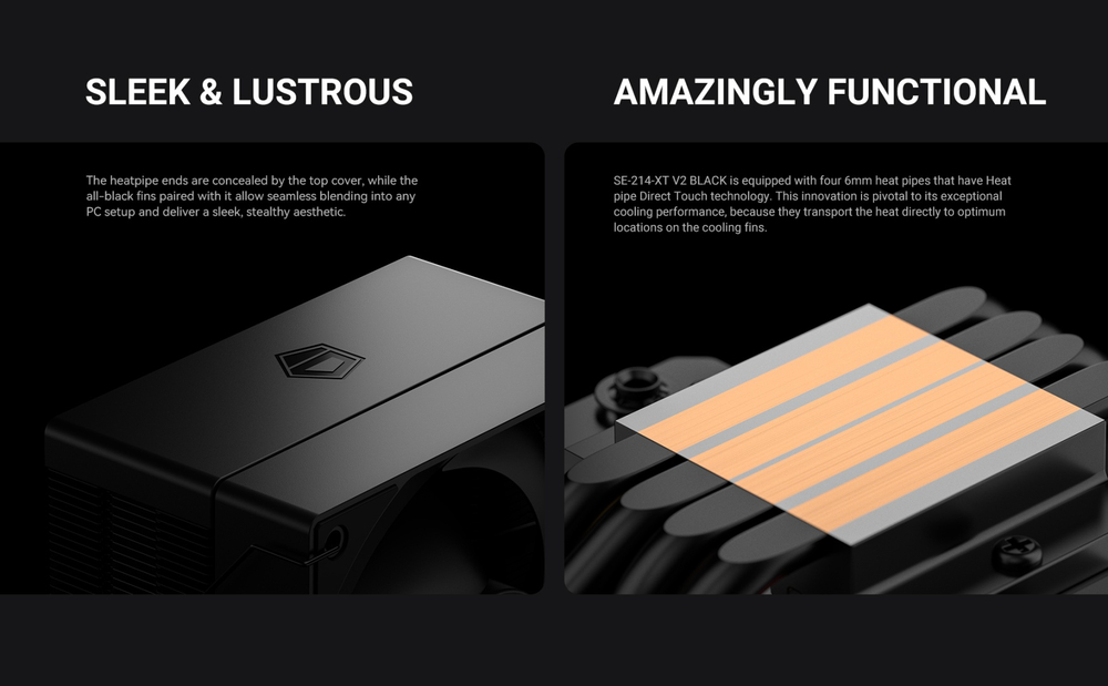 Кулер ID-COOLING SE-214-XT V2 BLACK черный