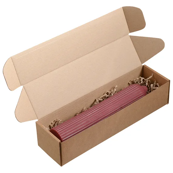 Свеча декоративная бордового цвета Edge 25,5 см