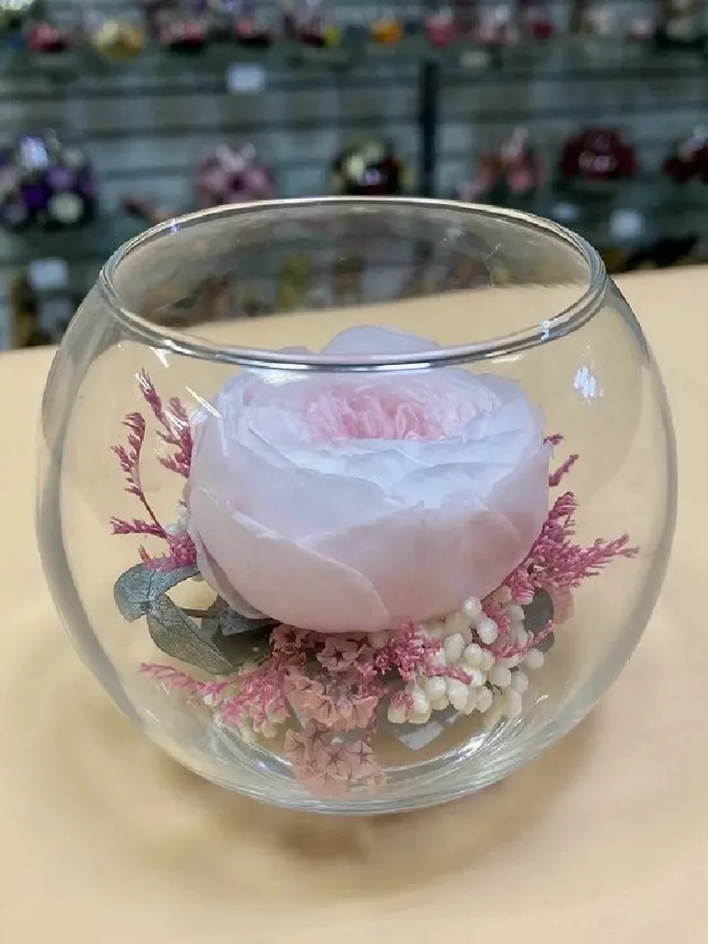 натуральный пион в стекле, вакуум*