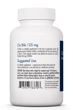 Ox Bile 125 мг 180 капсул Allergy Research Group
