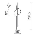 Настенный светильник (бра) Maytoni MOD179WL-L22W4K1
