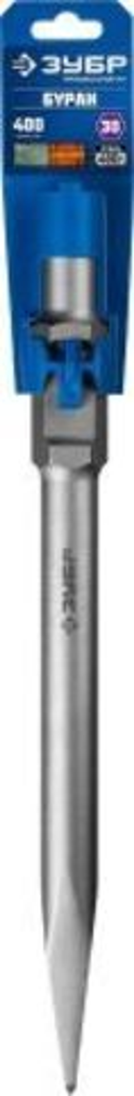 Зубило пикообразное 400 мм, HEX 30 БУРАН Зубр