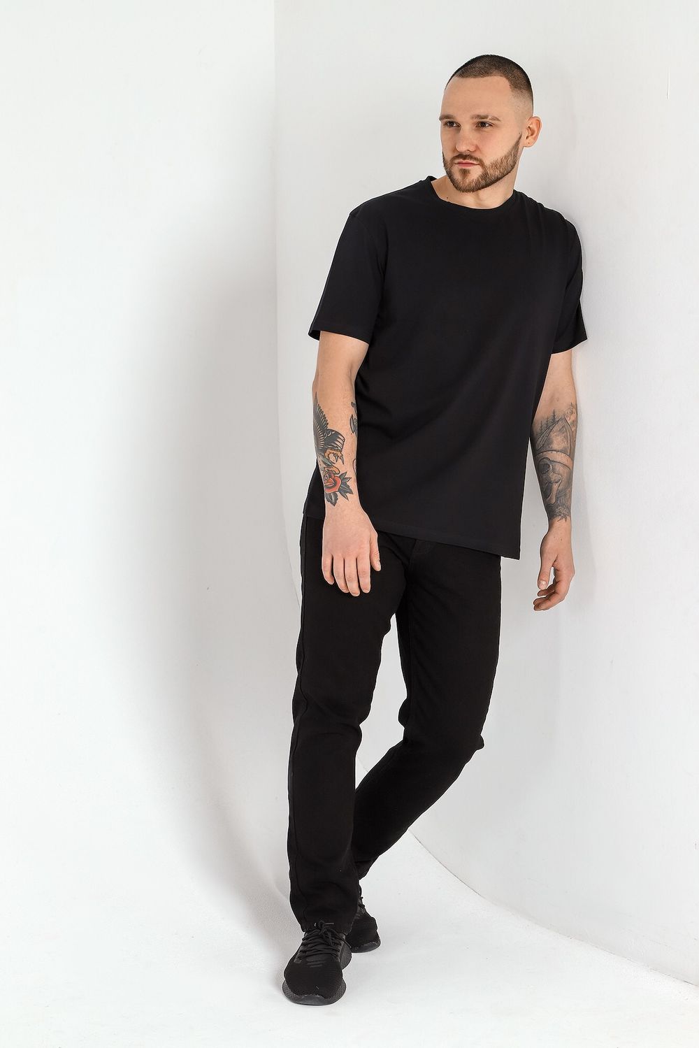 Фуфайка (футболка) мужская Клаб-1У Виотекс ЧЁРНЫЙ