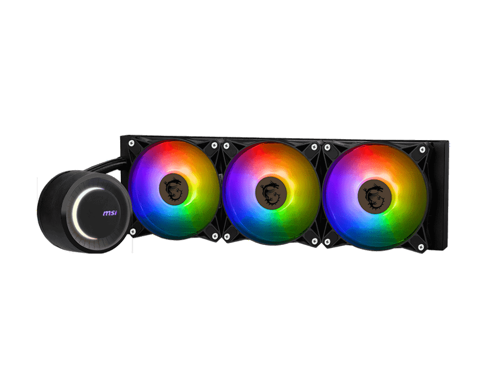 Водяное охлаждение для CPU MSI MAG CORELIQUID E360. Socket Intel/AMD, 4pin, Fan 3x120см, ARGB, Black