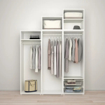 Платяной шкаф - PLATSA/KALBÅDEN/IKEA/ ПЛАТСА/КЛБАДЕН ИКЕА,180x57x241 см, белый