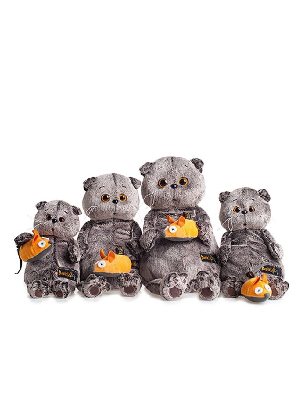 Мягкая игрушка Басик и мышка 22см