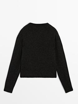 Massimo Dutti Свитер из 100% шерсти, антрацитово-серый