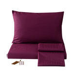 Комплект постельного белья Страйп Сатин Однотонный на резинке CTR034