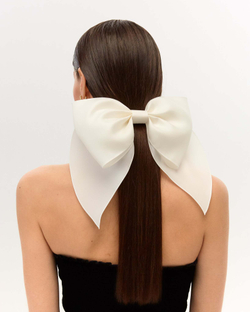 Бант объемный белый XS