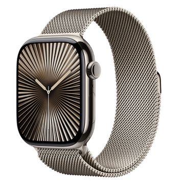 Часы Apple Watch Series 10 46mm Natural Titanium Case, Milano Loop (Natural) M/L
