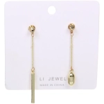 Серьги «ЭЛЛОДИ», винтаж, цвет золото и серебро, 6,4*2см