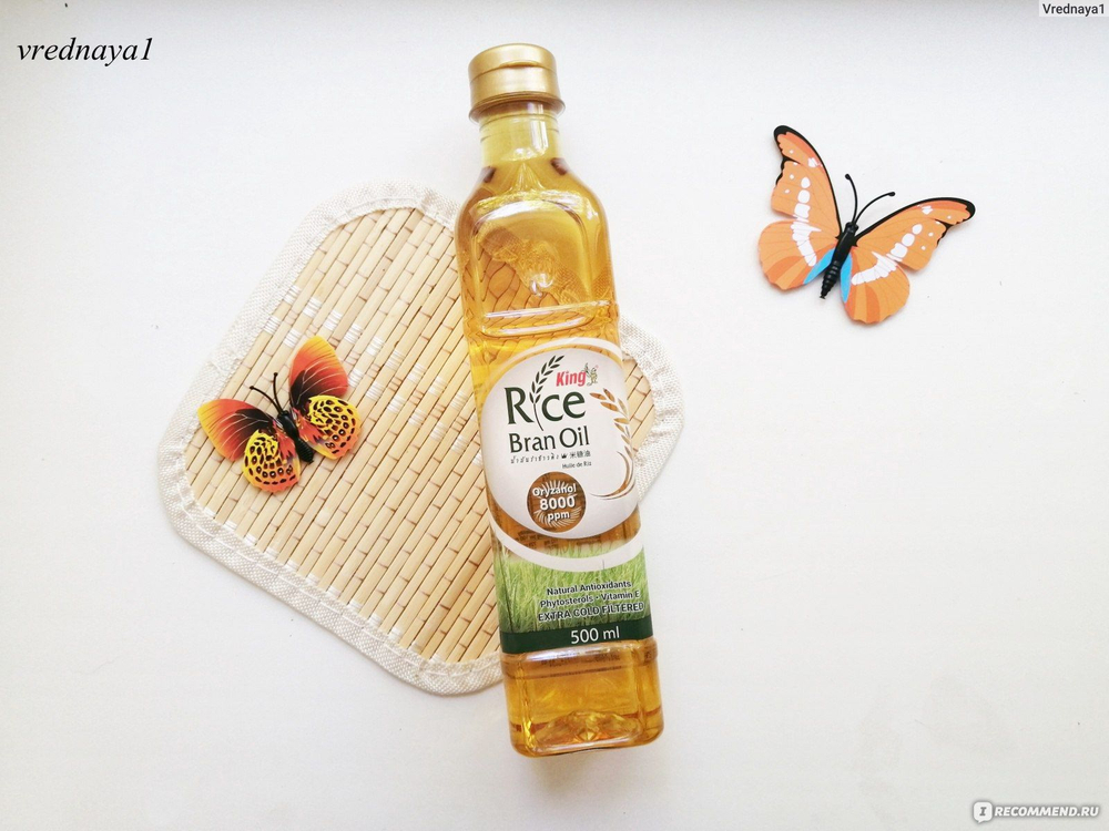 Масло растительное рисовых отрубей Rice Bran Oil рафинированное, 500 мл