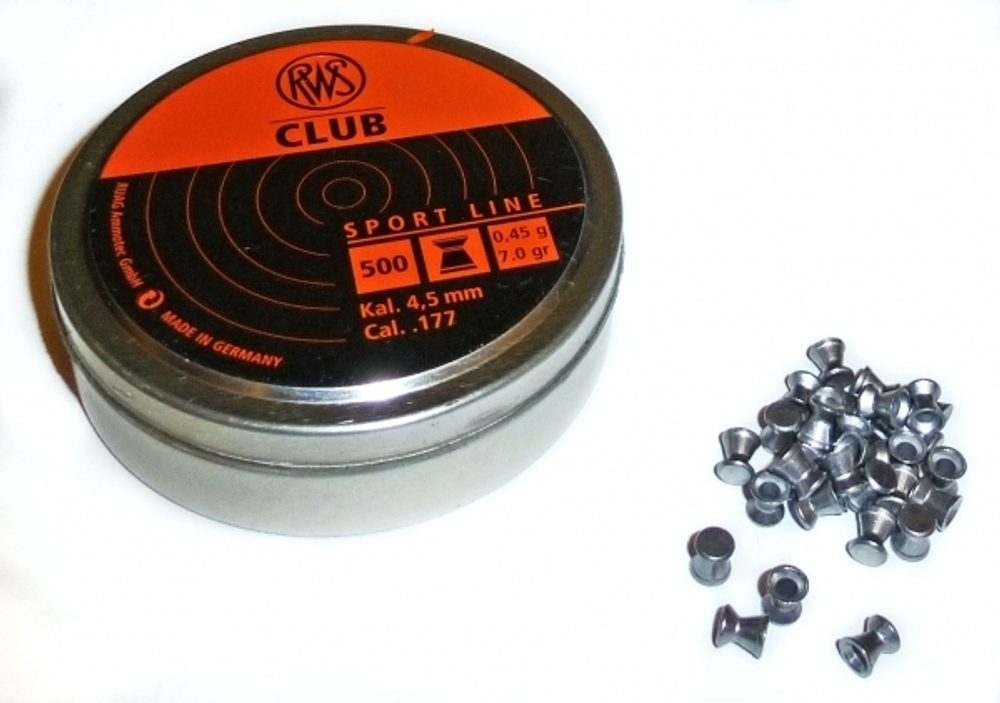 Пули пневматические RWS Club 4.5 mm 0.45 гр. (500 шт.)