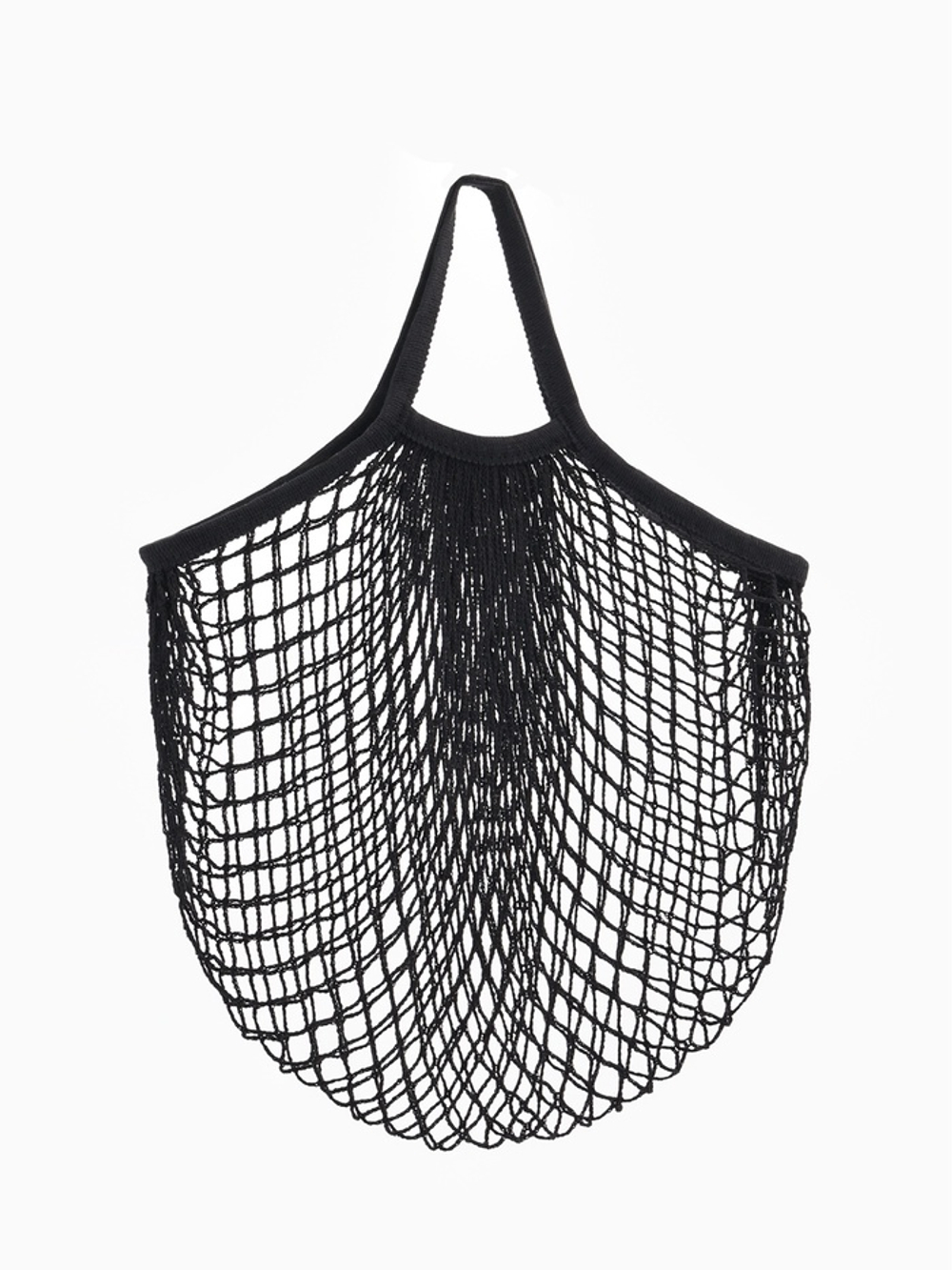 Сумка-авоська плетёная, чёрная