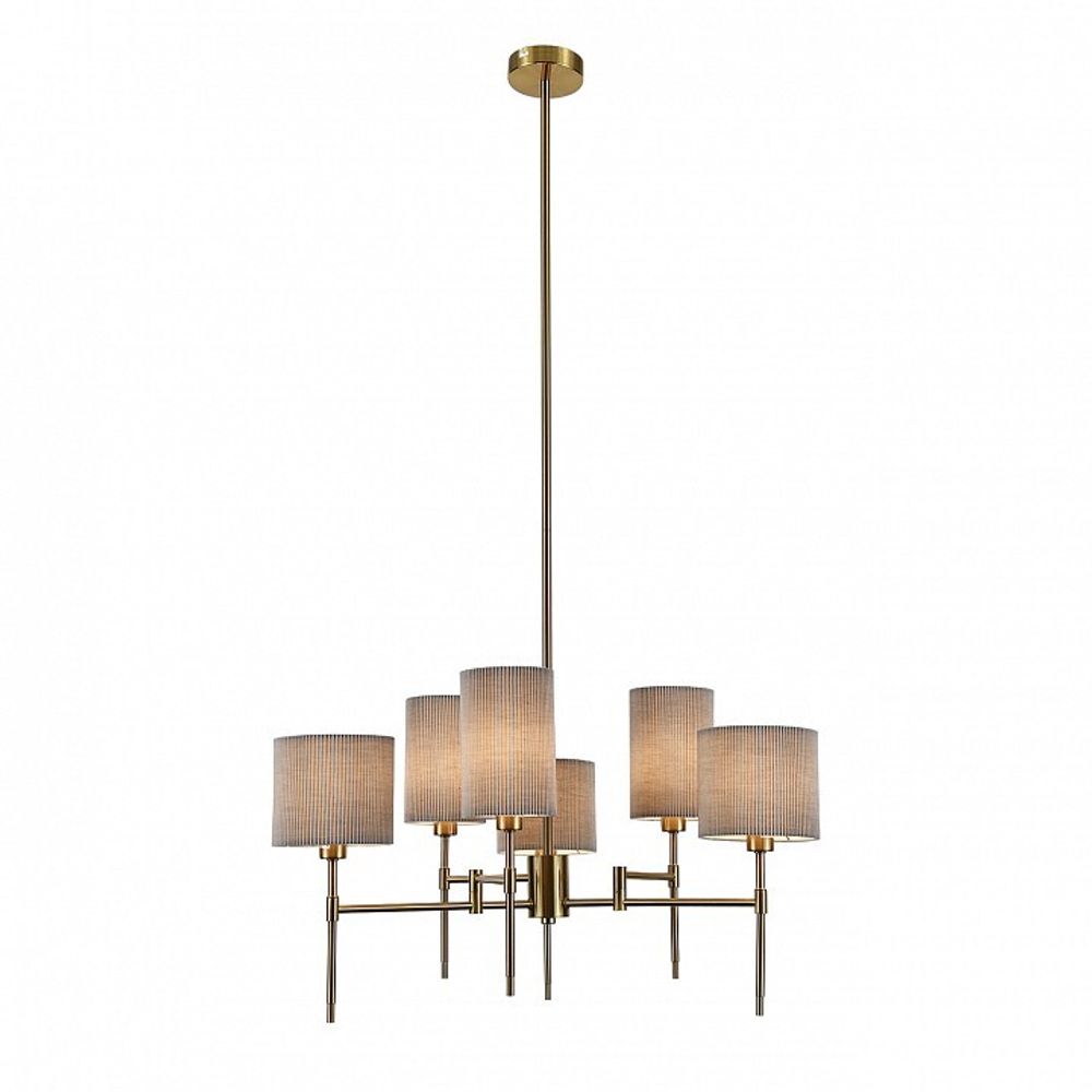 Люстра на штанге Indigo Plisse 13033/6R Brass