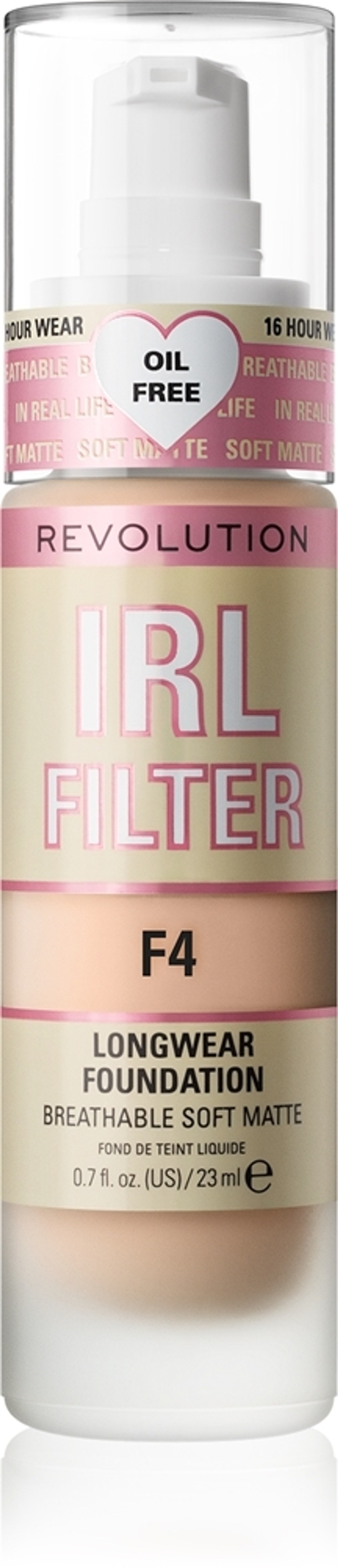Makeup Revolution IRL Filter - Долговечная матирующая основа, 23 ml