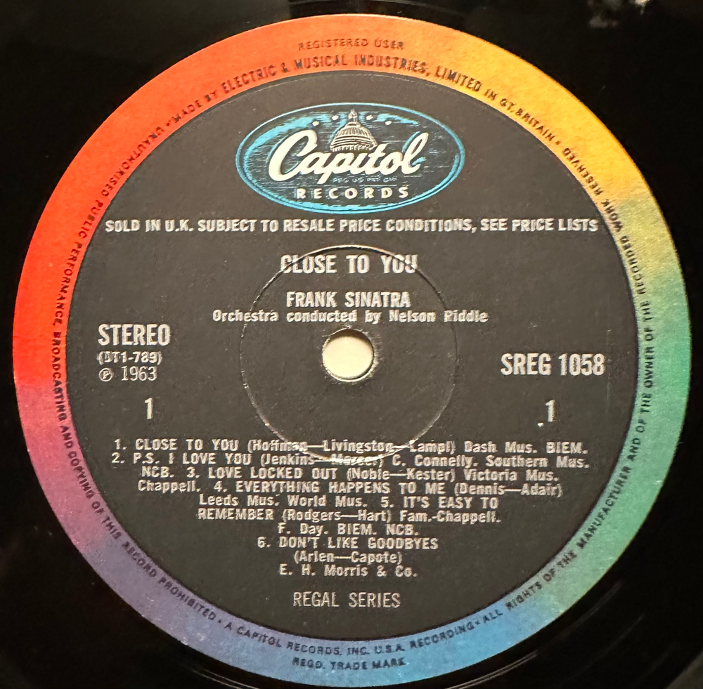 Frank Sinatra - Close To You (Англия 1967г.)