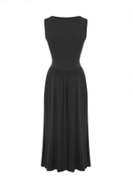 Платье с драпировкой черное