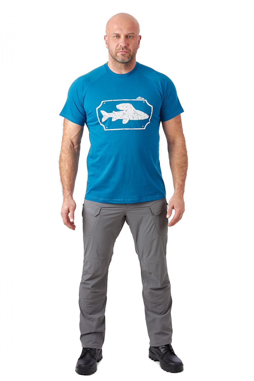 Футболка "Siberian Silver" (хлопок, синий) GRAYLING