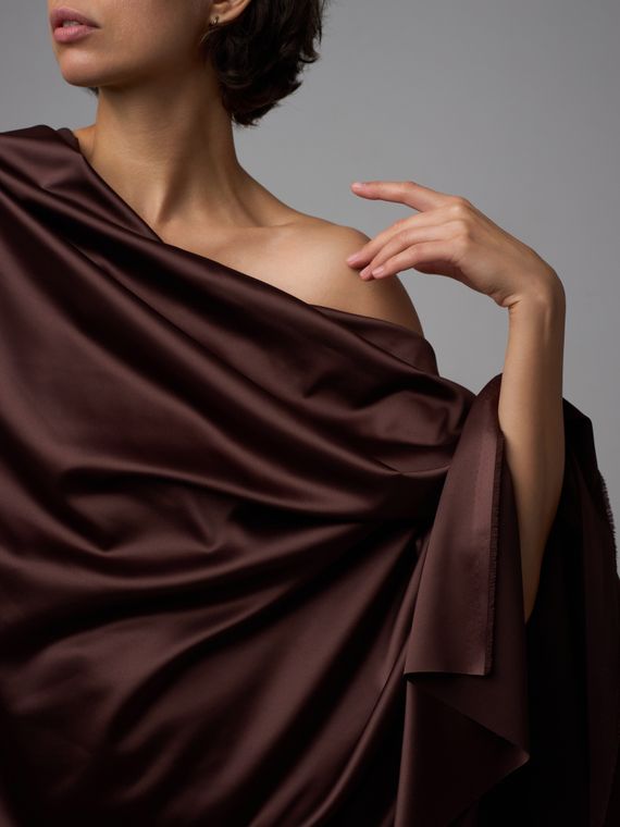 Атлас-стрейч бельевой оптом арт. 1007, Китай, шоколад