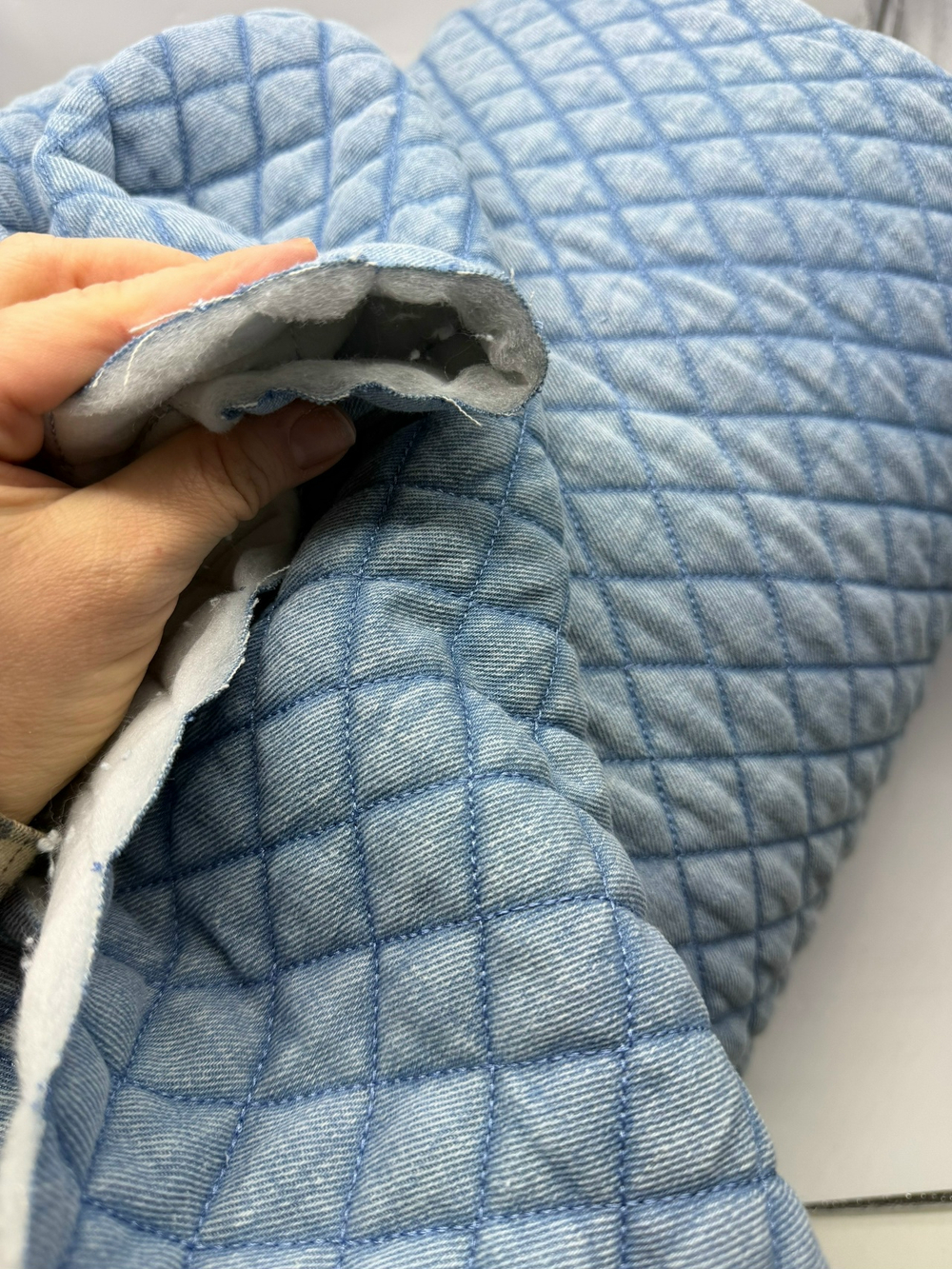 Стежка джинсовая голубая