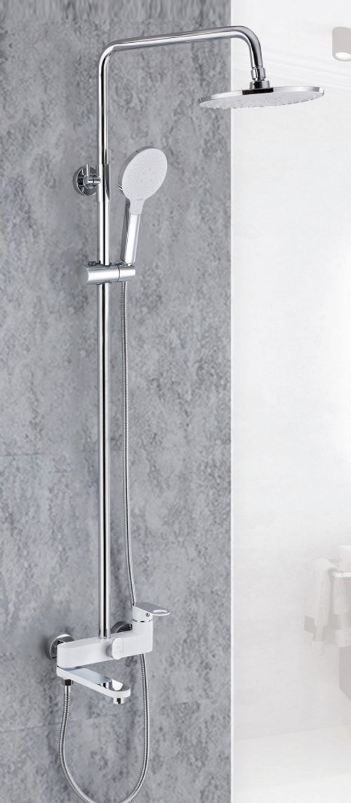 043562-F Душевая система (бел./хром) ViEiR (5/1шт)