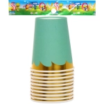 Стакан бумажный 0,2л в наборе 10 шт «Праздничный день», изумруд