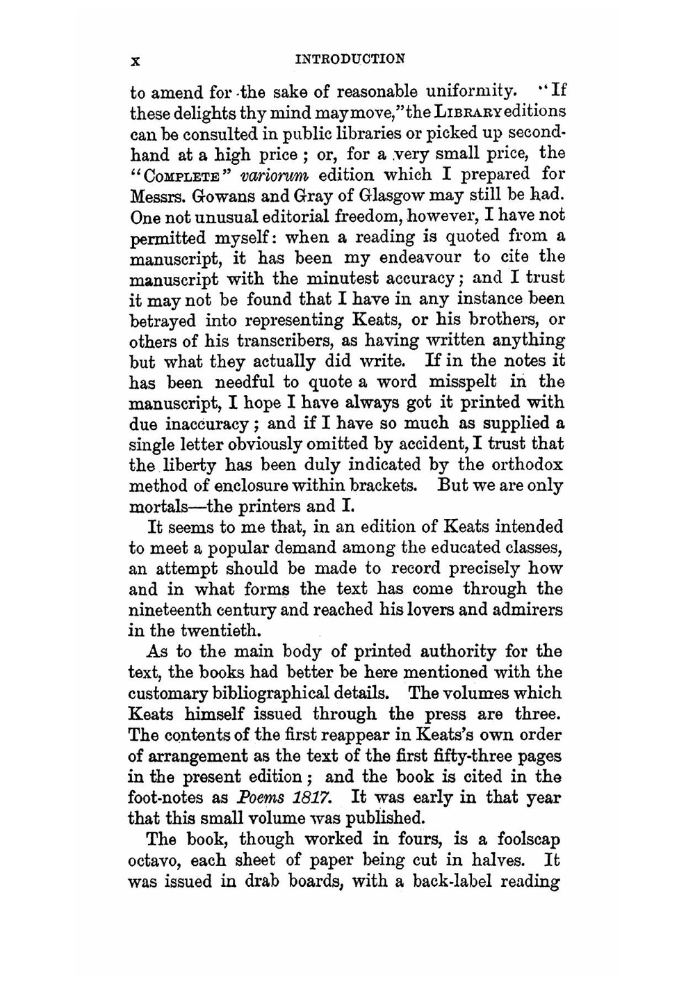 The complete poetical works of John Keats | Keats John