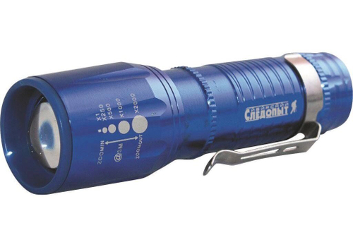 Фонарь ручной "Сибирский Следопыт-Вега" с зажимом, 1L, zoom, 3хААА