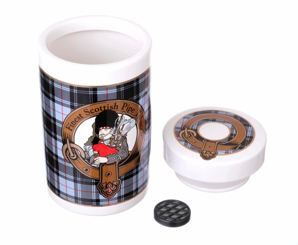 Банка для табака Lubinski "Шотландия", керамика, серая